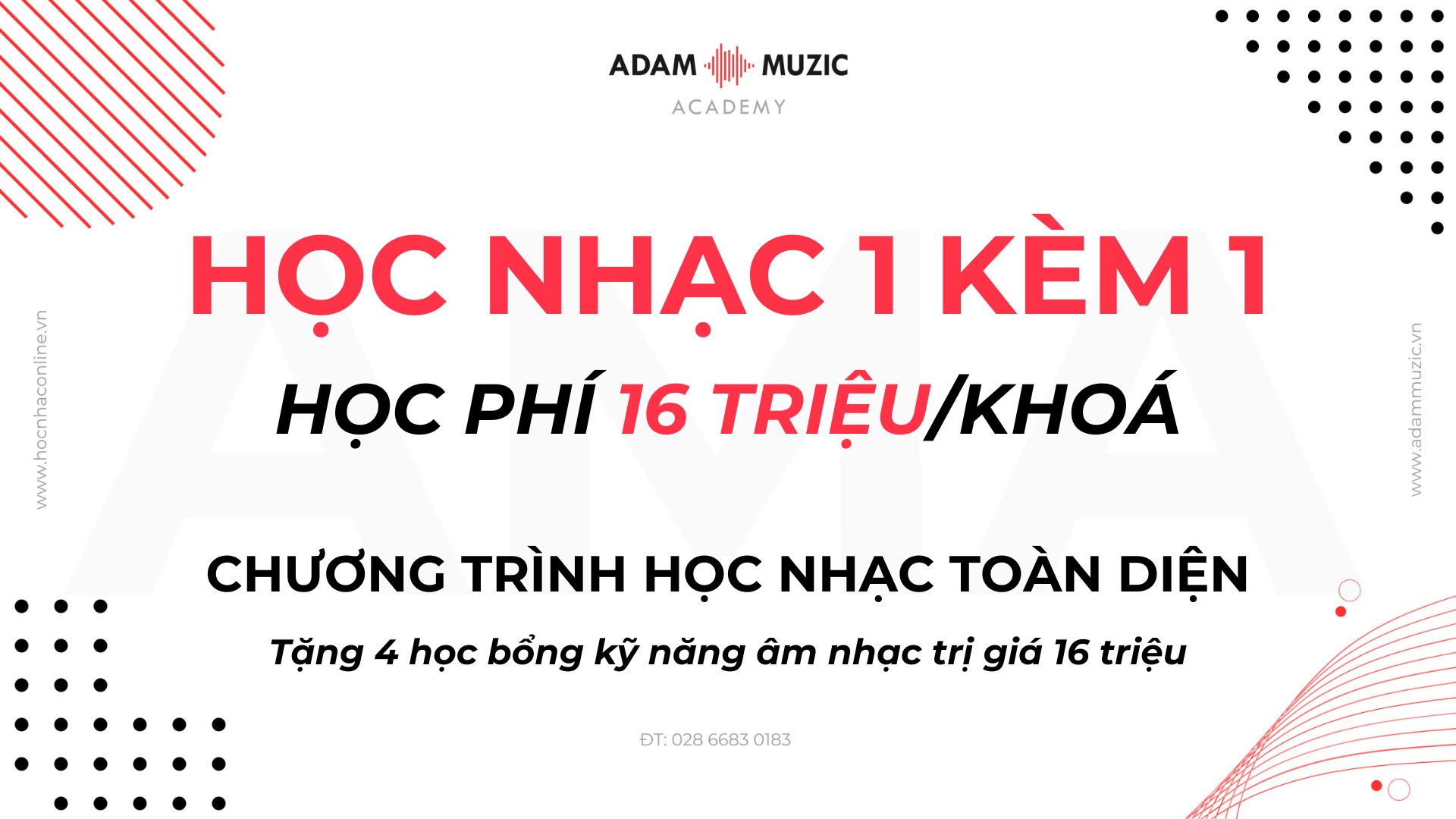 Học nhạc 1 kèm 1 - Adam Muzic