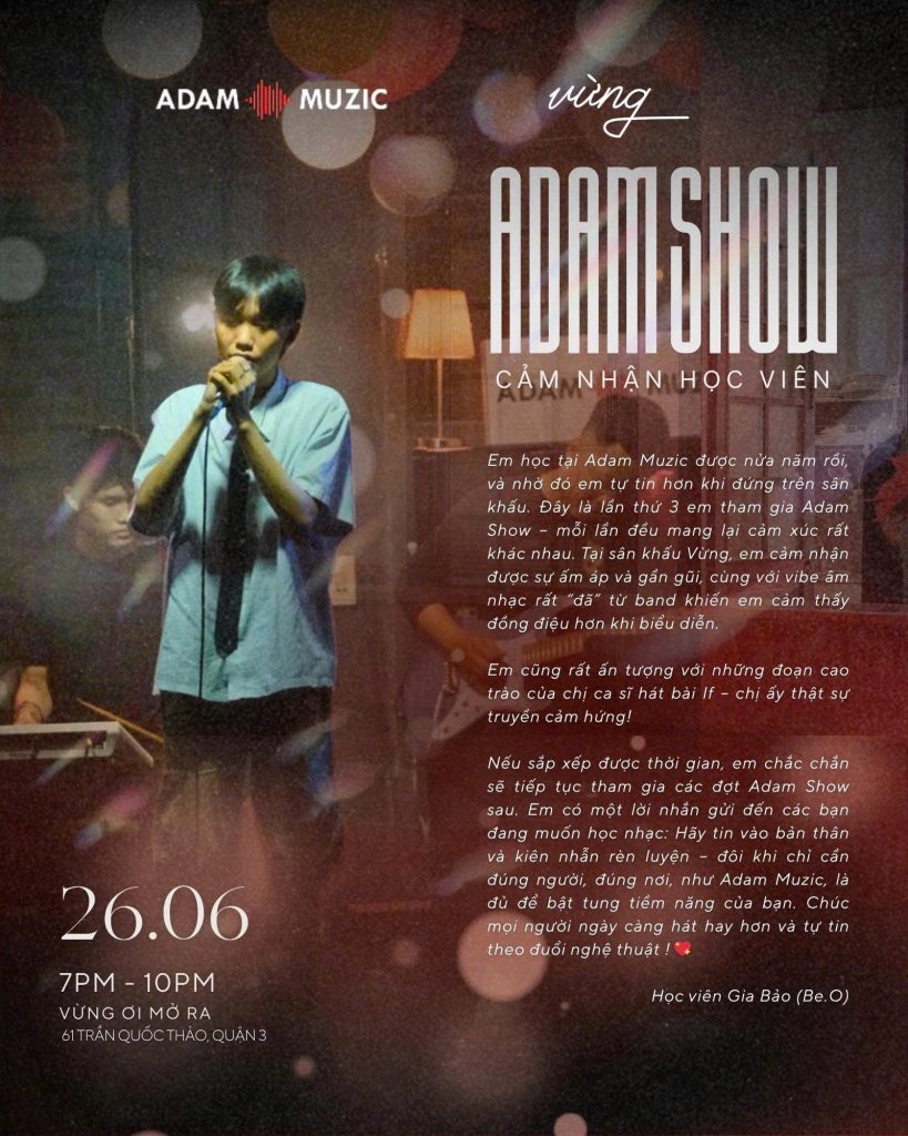Cảm nhận của học viên sau Adam Show #28 - Adam Muzic
