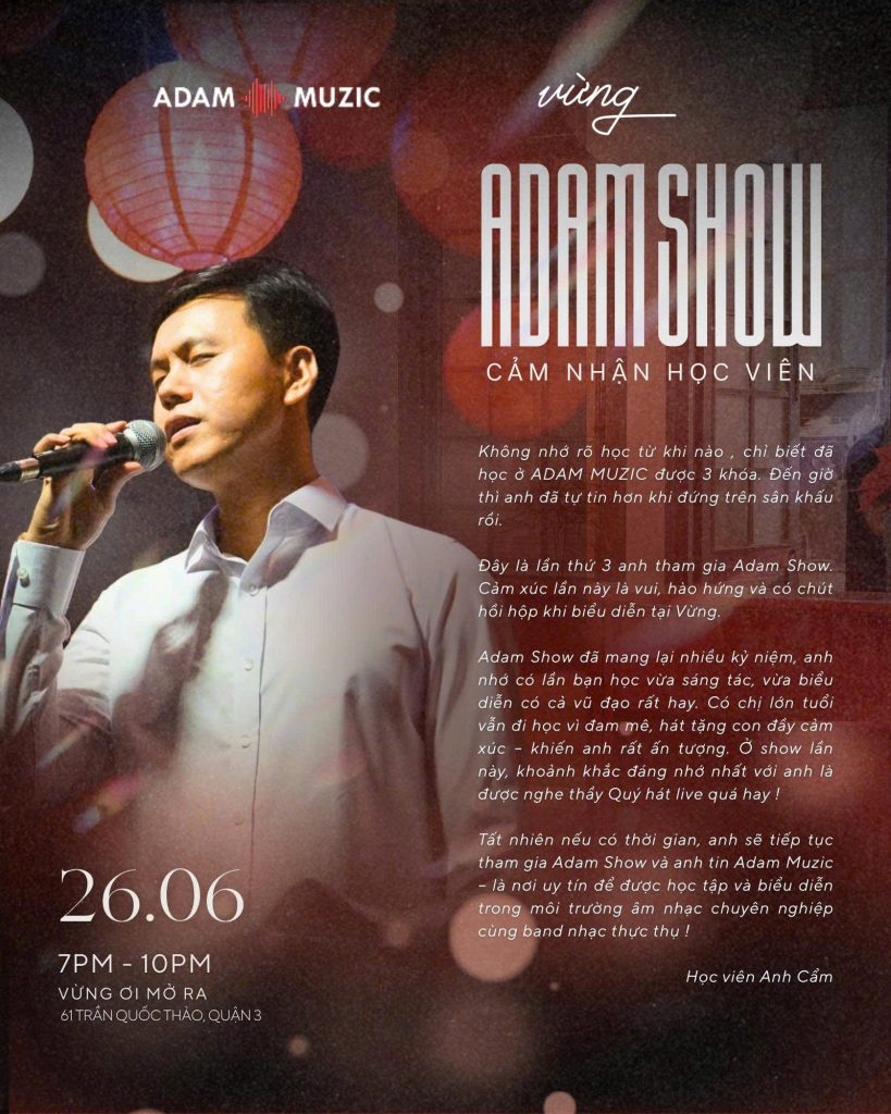 Cảm nhận của học viên sau Adam Show #28 - Adam Muzic