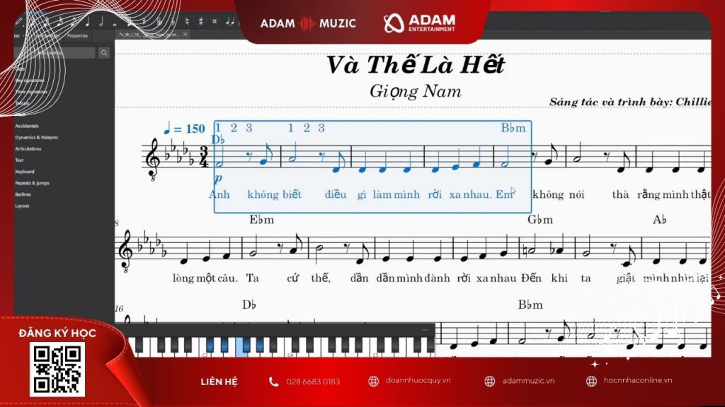 Khoá học Xử lý ca khúc - Adam Muzic