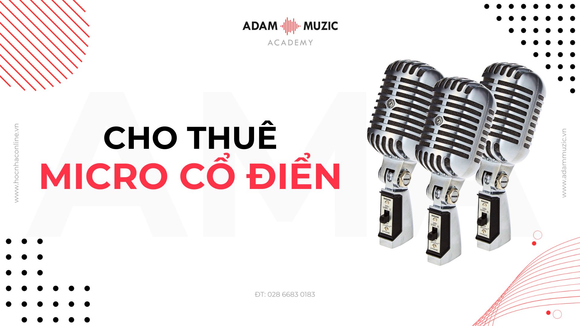Cho thuê micro cổ điển - Adam Muzic Store