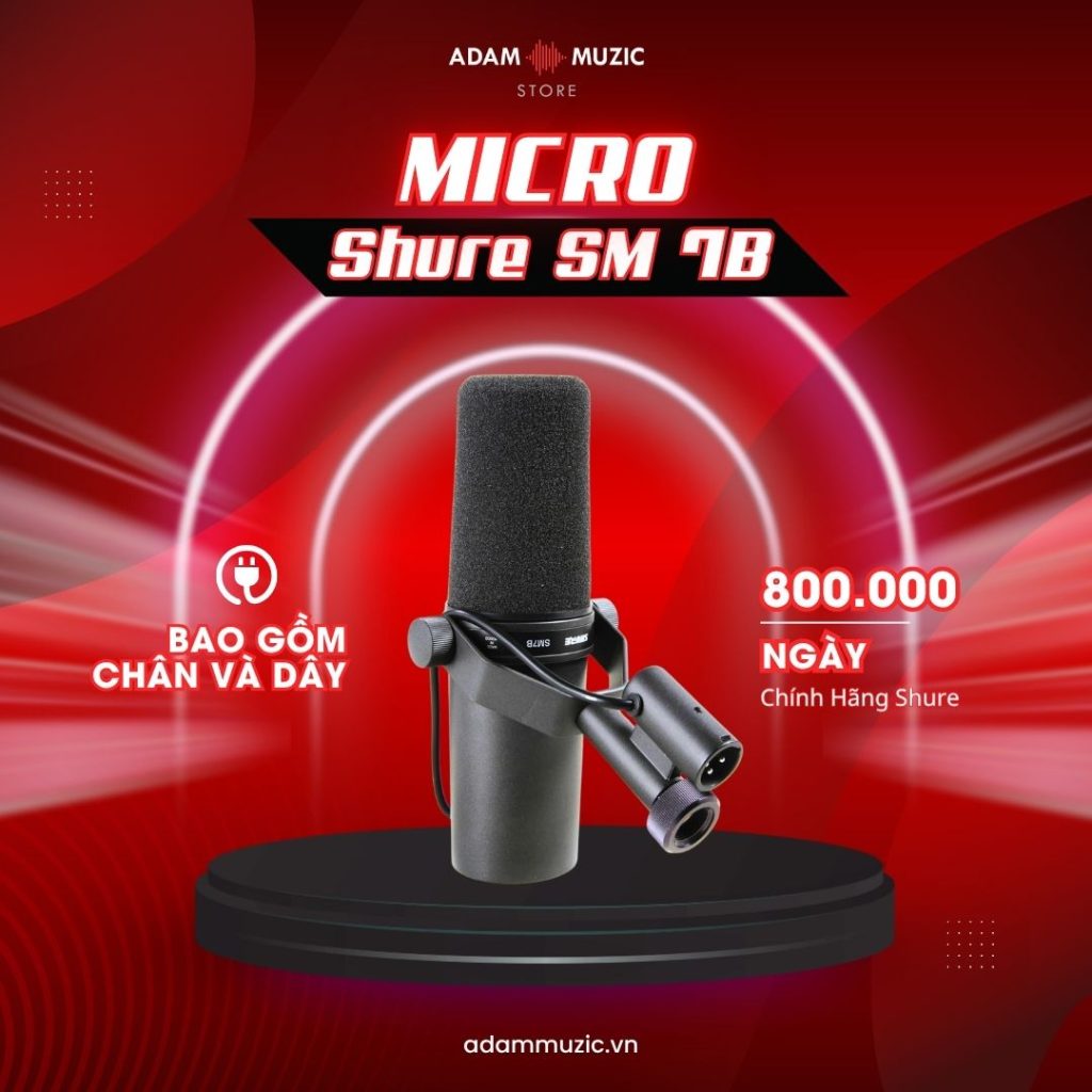 Cho thuê micro Shure SM7B - Adam Muzic Store