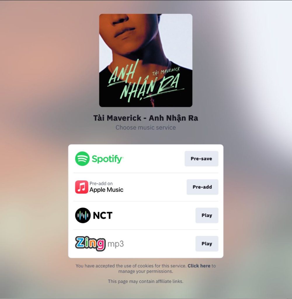 Ca khúc Anh Nhận Ra - Tài Maverick